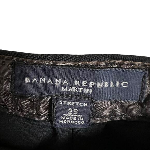 Banana Republic Martin Black Wide Leg Wool Trouser Dress Pants Size 2 Short - Picture 5 of 10